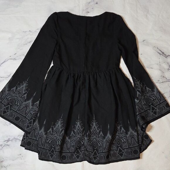 Killstar Duchess Mourning Black Mini Dress - Picture 7 of 7